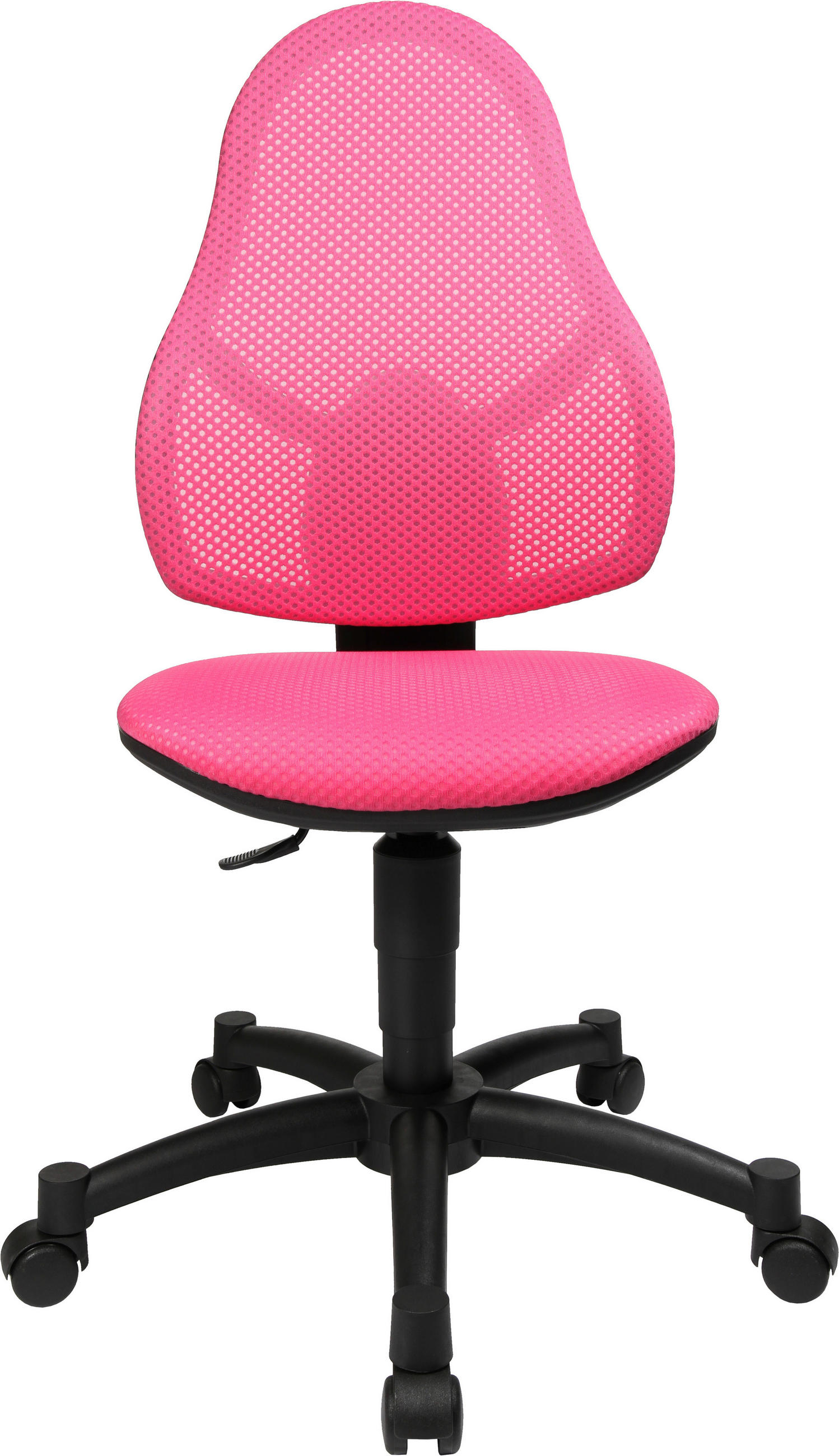 Thumbnail - Xora Jugenddrehstuhl, Schwarz, Pink, Kunststoff, Textil, Drehkreuz, 44x39-53x30-36 cm, Stoffauswahl, Sitzfläche 360° dre...