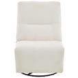 RELAXSESSEL in Textil Creme  - Creme/Schwarz, Design, Textil/Metall (74/105/92cm) - Carryhome