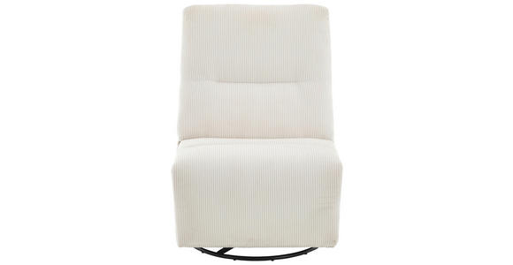RELAXSESSEL in Textil Creme - Creme/Schwarz, Design, Textil/Metall (74/105/92cm) - Carryhome
