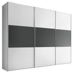 SCHWEBETÜRENSCHRANK  in Anthrazit, Weiß  - Anthrazit/Alufarben, Holzwerkstoff/Metall (280/222/68cm) - Moderano