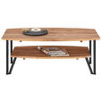 COUCHTISCH in Holz 110/70/43 cm  - Eichefarben/Schwarz, Design, Holz/Metall (110/70/43cm) - Linea Natura