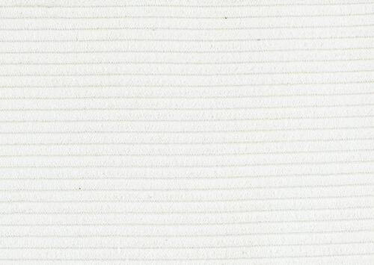 ECKSOFA in Cord Creme  - Creme/Schwarz, Design, Textil/Metall (301/202cm) - Moderano