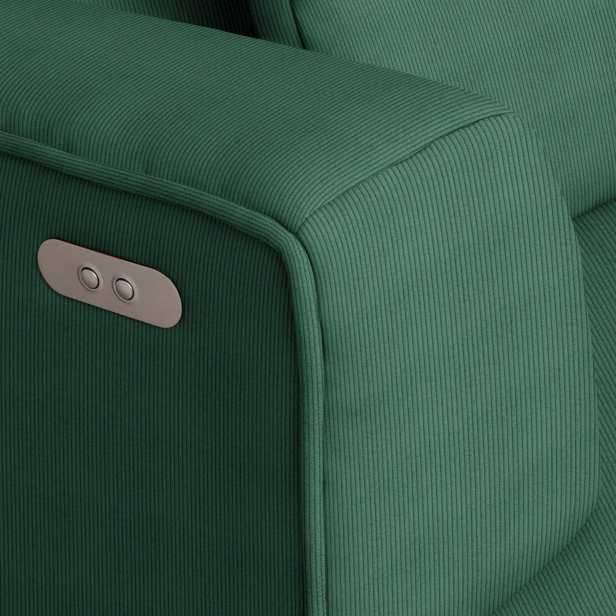 ECKSOFA Feincord Dunkelgrün  - Dunkelgrün/Schwarz, Design, Kunststoff/Textil (188/288cm) - Welnova