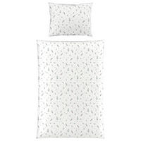 POVLEČENÍ, flanel, červená, bílá, tmavě zelená, 140/200 cm - bílá/tmavě zelená, Basics, textil (140/200cm) - Fleuresse