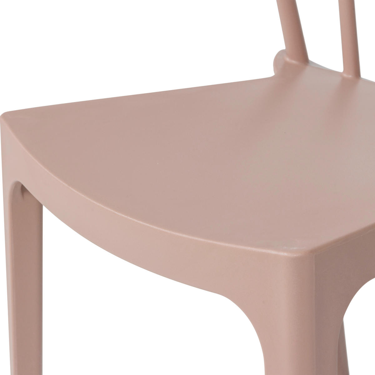 GARTENSTUHL-SET Kunststoff, Naturmaterialien Lachsfarben  - Lachsfarben, MODERN, Naturmaterialien/Kunststoff (52/75/53cm) - Livetastic