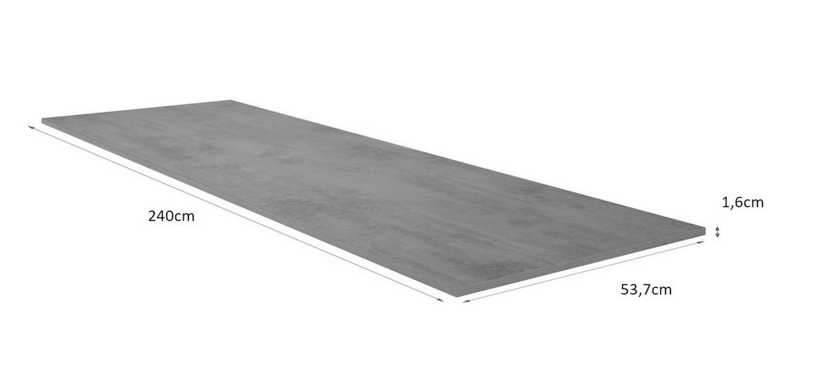 KÜCHENRÜCKWAND  - Schieferfarben, MODERN, Holzwerkstoff (240/53,7/1,6cm) - Nobilia