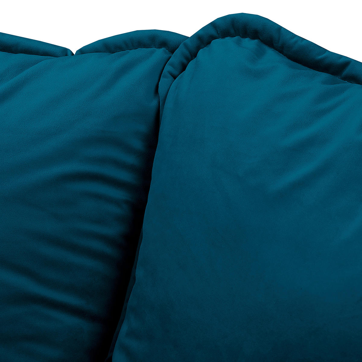 ECKSOFA Mikrofaser Blau  - Wengefarben/Blau, Design, Holz/Textil (230/150cm) - Livetastic