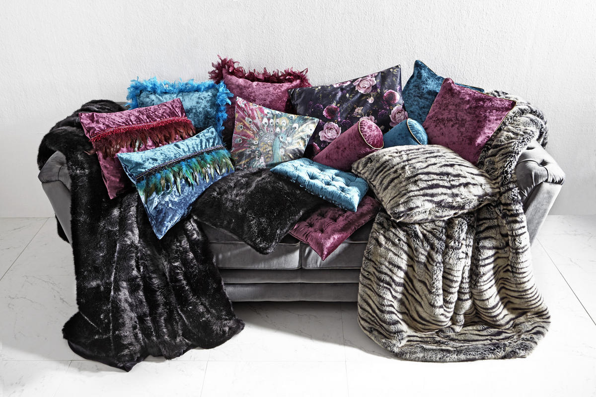 DEKORATIVNA JASTUČNICA 40/60 cm  - patlidžan, Dizajnerski, tekstil (40/60cm) - Ambiente