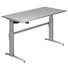 SCHREIBTISCH - Silberfarben/Grau, KONVENTIONELL, Holzwerkstoff/Metall (160/72-119/80cm) SCHREIBTISCH - Silberfarben/Grau, KONVENTIONELL, Holzwerkstoff/Metall (160/72-119/80cm)