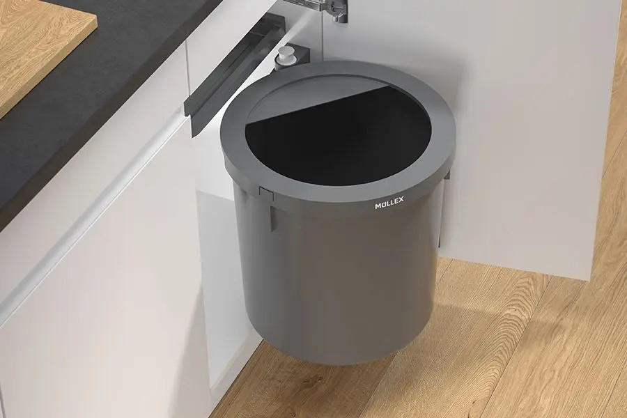 EINBAUABFALLSAMMLER 35 l  Kunststoff  - Grau, Basics, Kunststoff (39,2/39,1/44cm) - HKT
