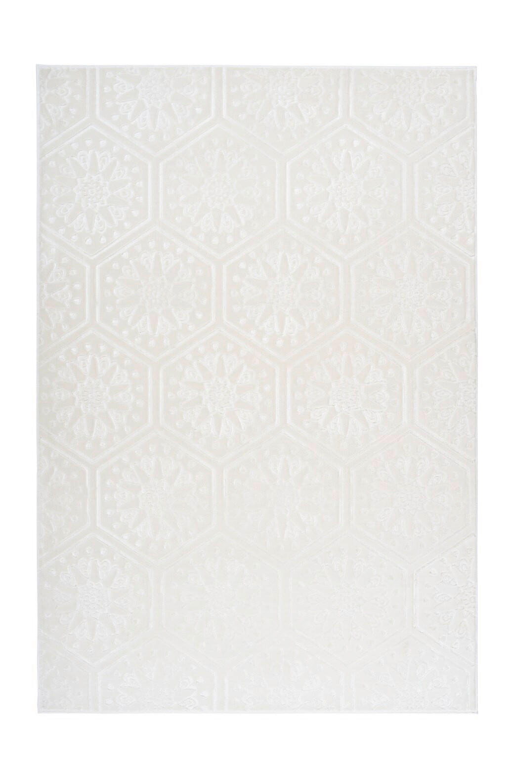 FLACHWEBETEPPICH 160/230 cm Monroe 225 Weiß Weiß  - Weiß, KONVENTIONELL, Kunststoff/Textil (160/230cm)