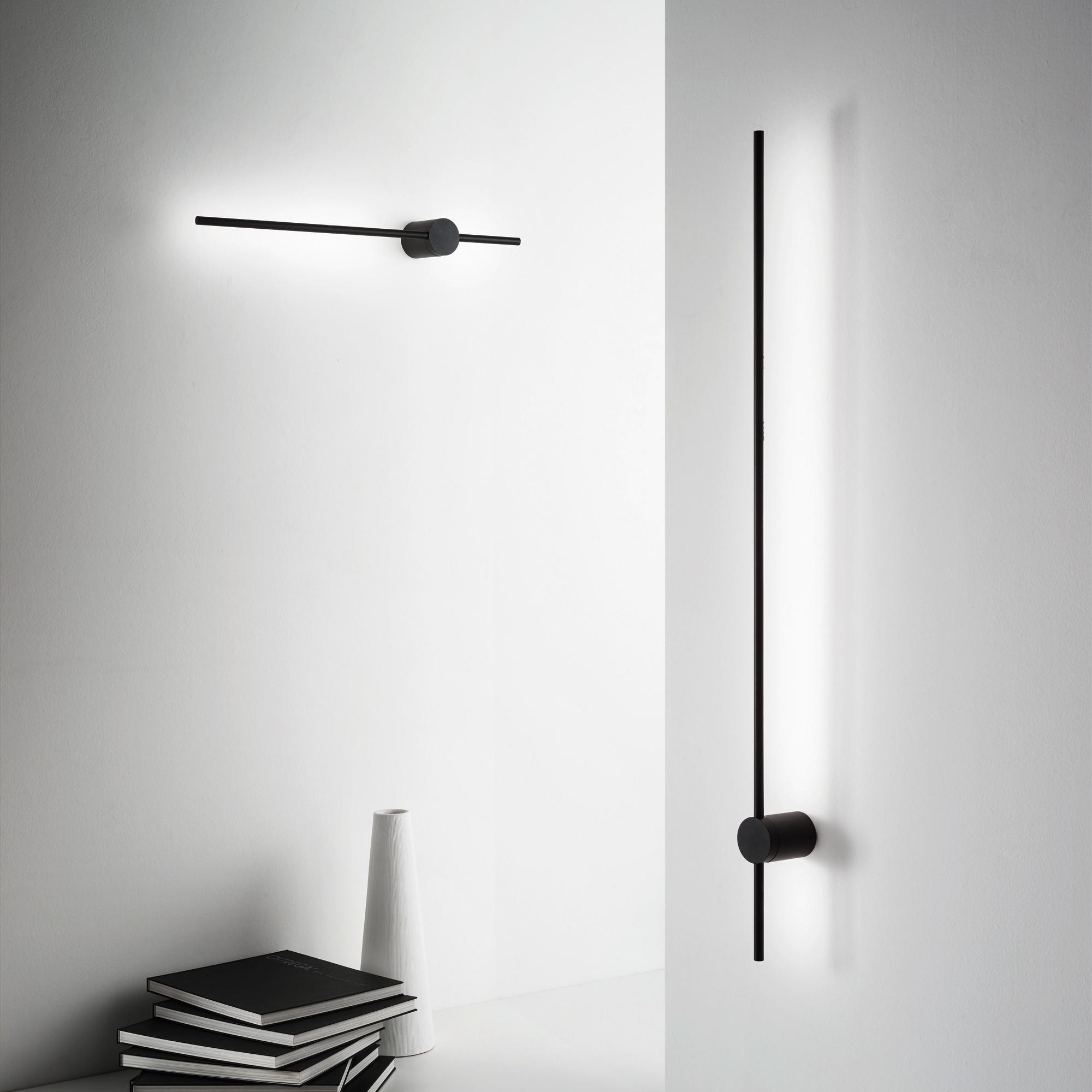 WANDLEUCHTE Essence Nero 70/7/10 cm   - Schwarz, Design, Metall (70/7/10cm)