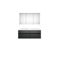 BADEZIMMER  in 120 cm  - Dunkelgrau/Weiß, KONVENTIONELL, Keramik/Holzwerkstoff (120cm) - Puris