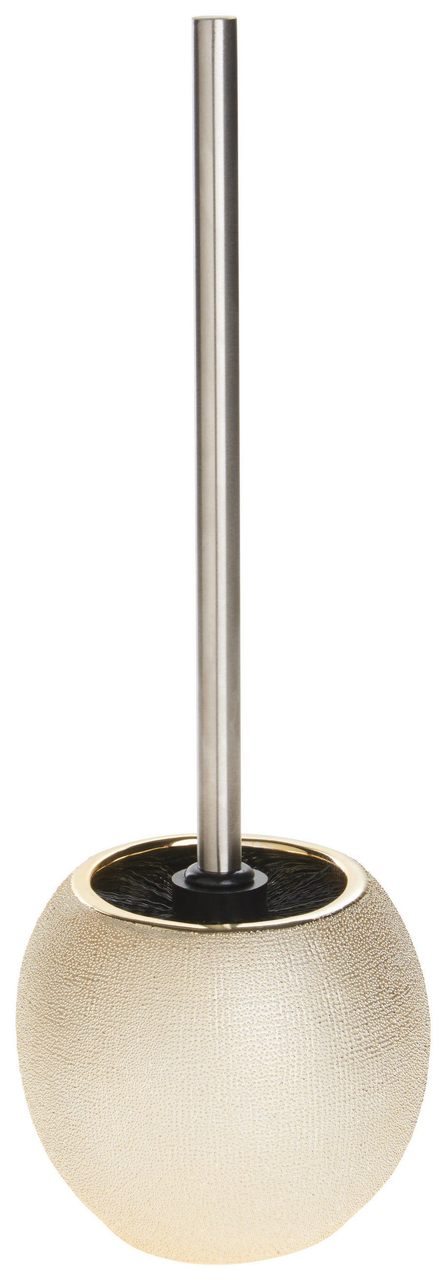 GARNITURĂ DE PERIE PENTRU WC in metal  plastic   - auriu/culoare crom, Basics, ceramică/plastic (12/36cm) - Sadena
