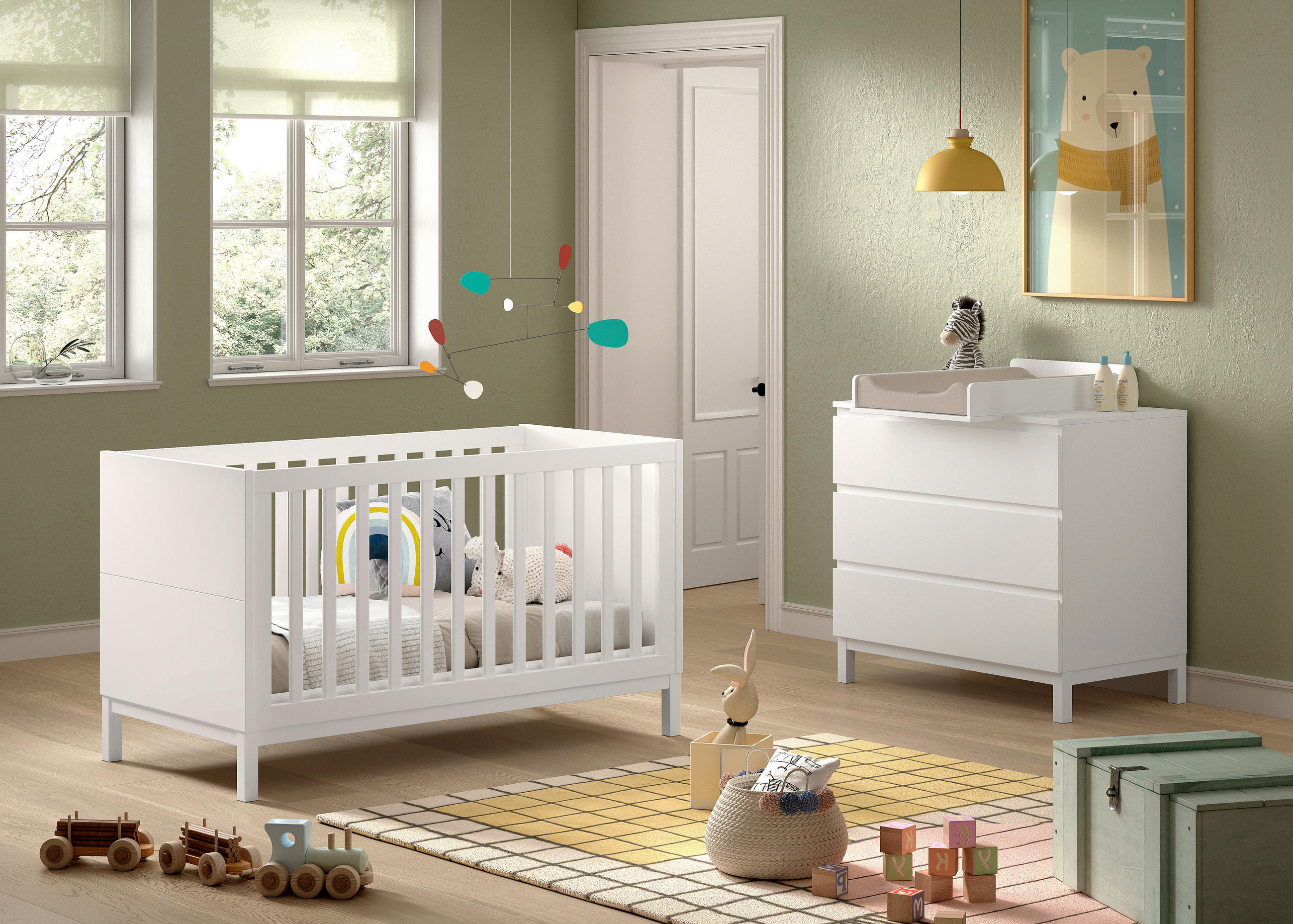 KINDERZIMMER  in Kiefer Weiß  - Weiß, MODERN, Holz/Holzwerkstoff - MID.YOU