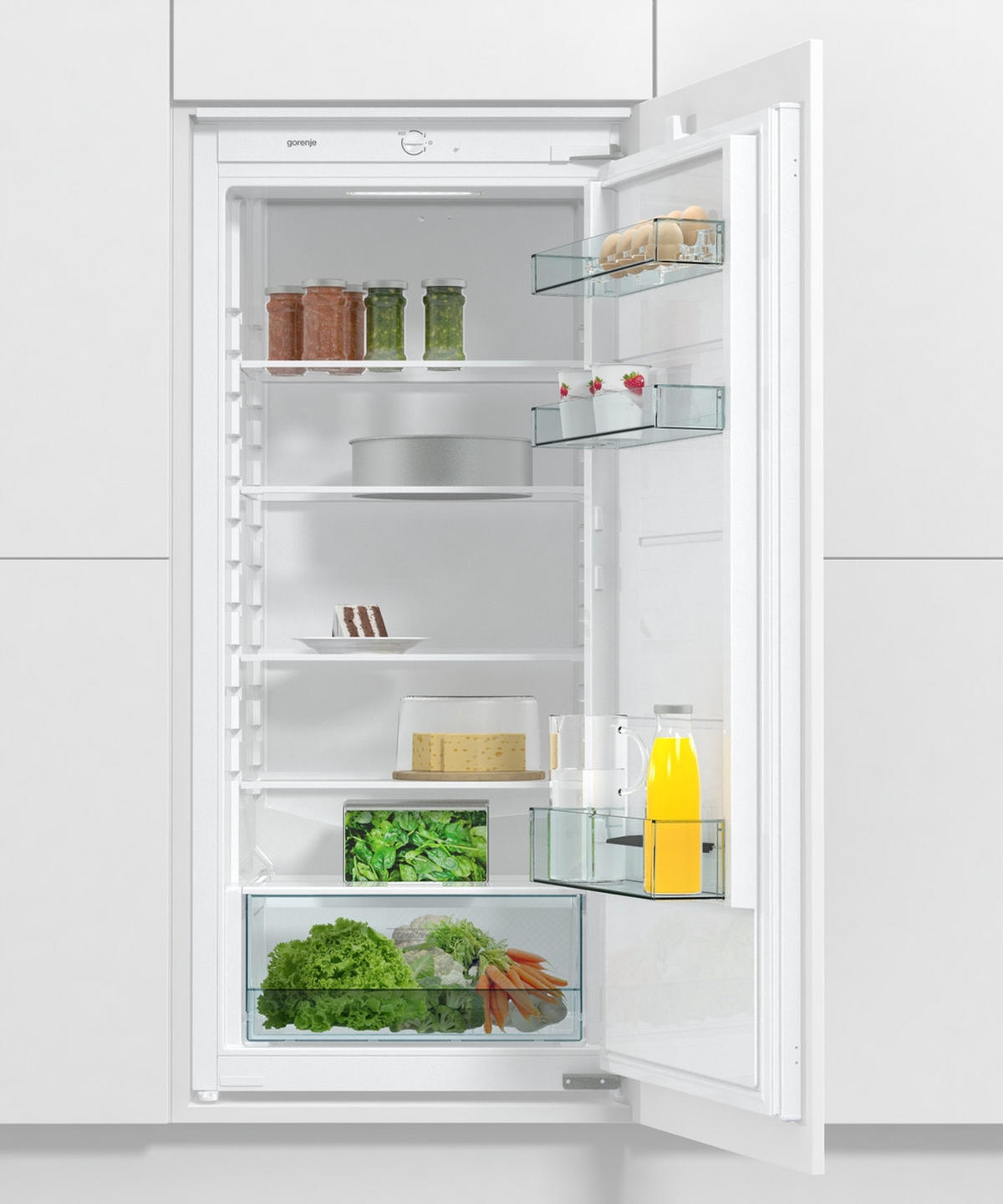 KÜHLSCHRANK 54/122,5/54,5 cm RI412EE1  - Weiß, Basics, Metall (54/122,5/54,5cm) - Gorenje