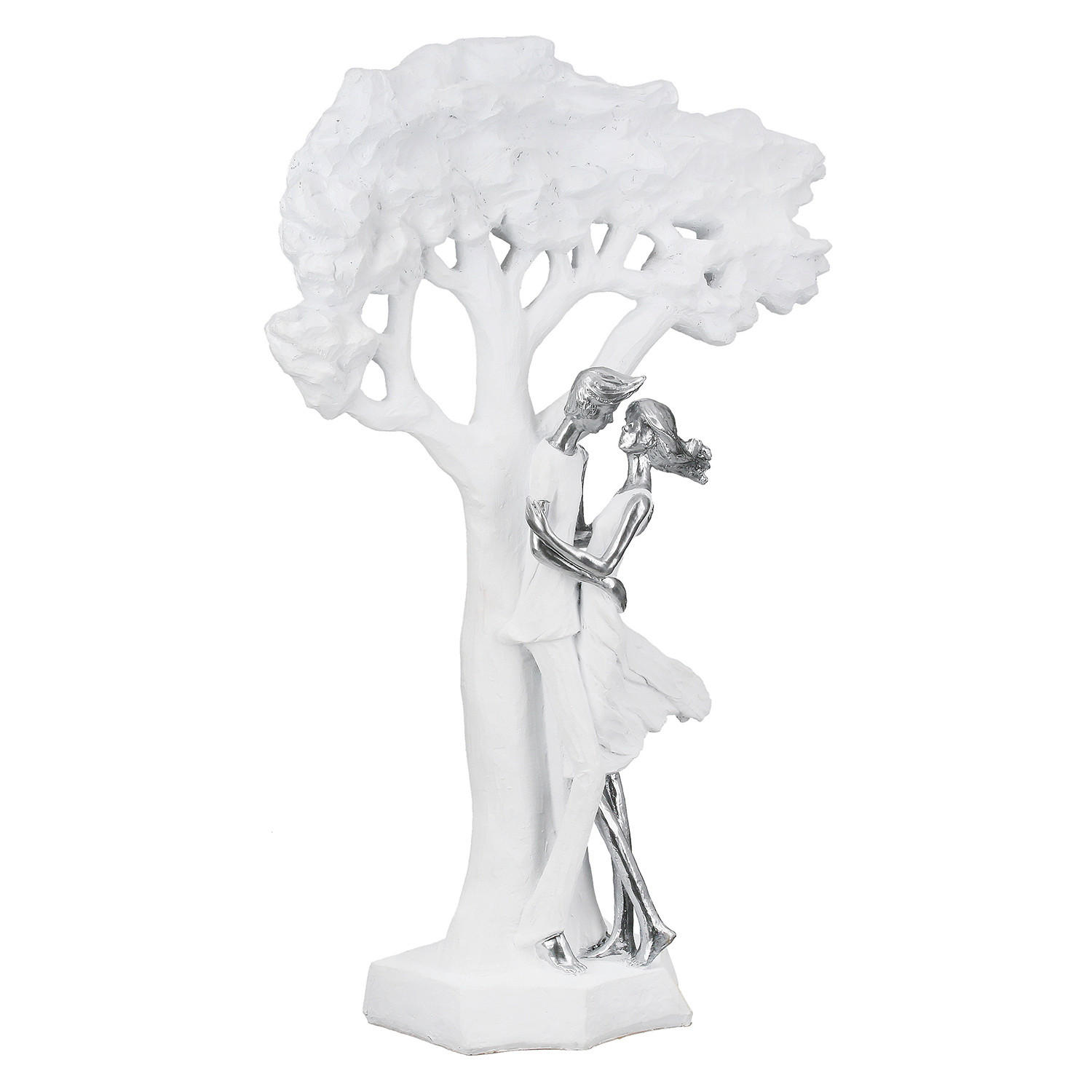 XXXLutz Skulptur Liebesblicke Weiß 32x44x13 cm