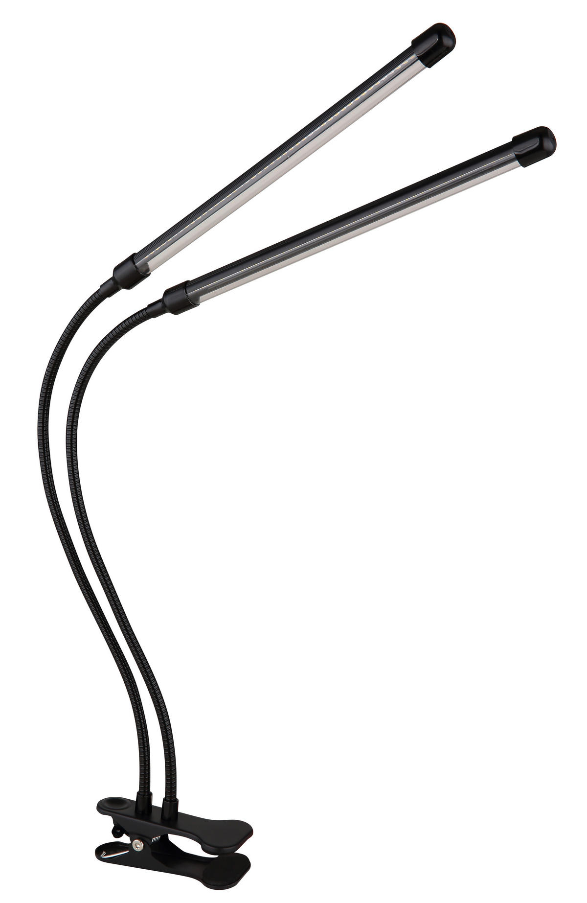 LED-KLEMMLEUCHTE - Transparent/Schwarz, Konventionell, Kunststoff/Metall (45/41/47cm) - Globo