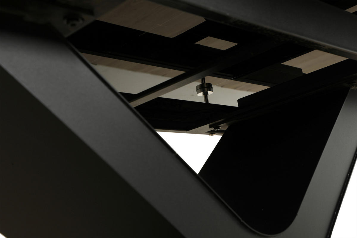 JEDILNA MIZA, črna  - črna, Design, kovina/steklo (180-260/90/76cm) - Novel