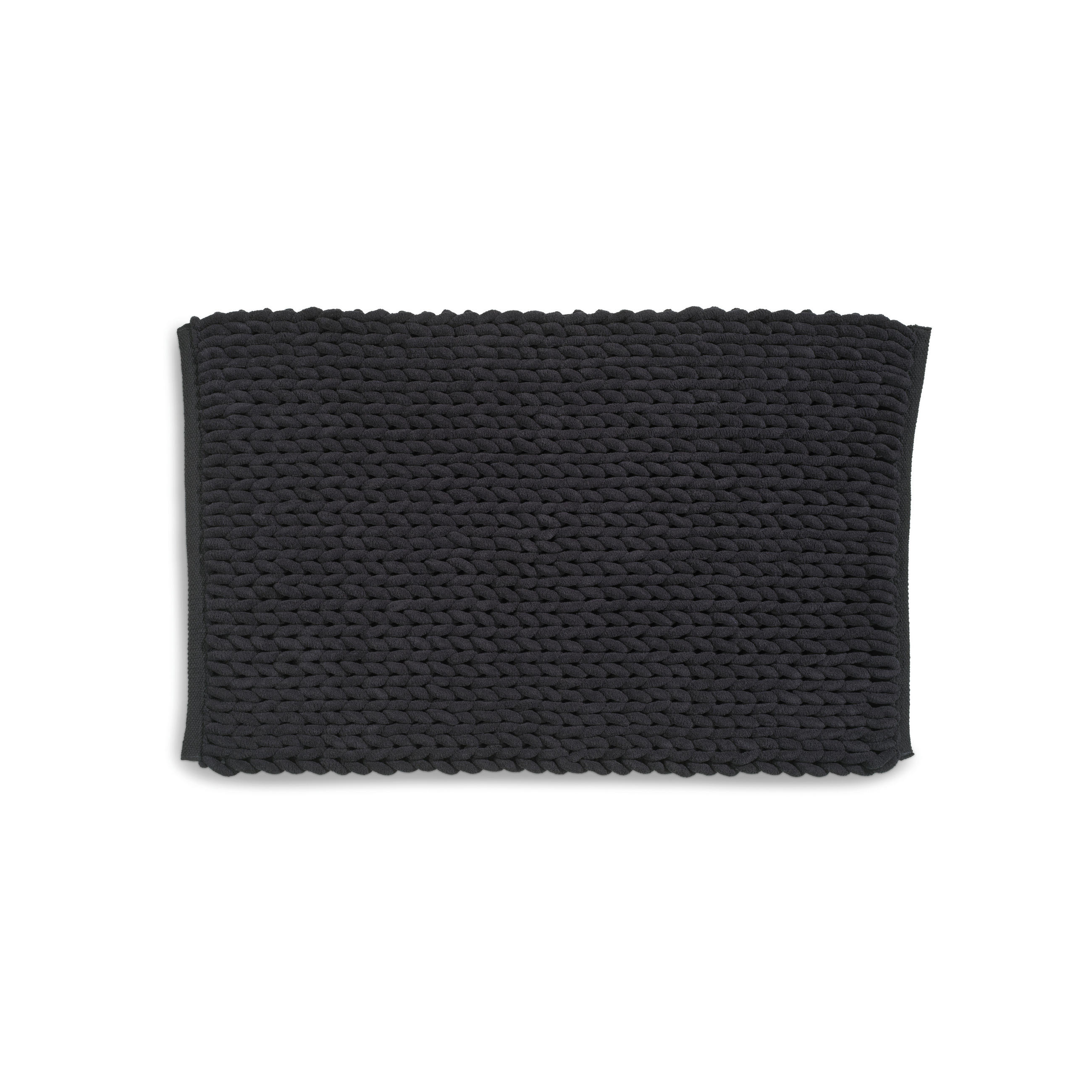 BADEMATTE Schwarz 80/50 cm  - Schwarz, KONVENTIONELL, Textil (80/50cm) - Kela