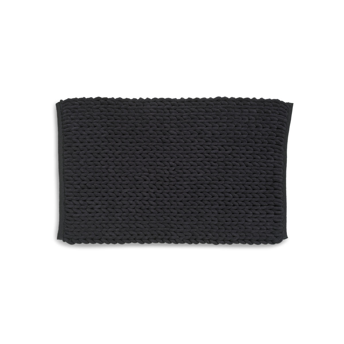 BADEMATTE Schwarz 80/50 cm  - Schwarz, KONVENTIONELL, Textil (80/50cm) - Kela