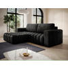 ECKSOFA Anthrazit Samt  - Anthrazit/Schwarz, Design, Kunststoff/Textil (175/250cm) - MID.YOU