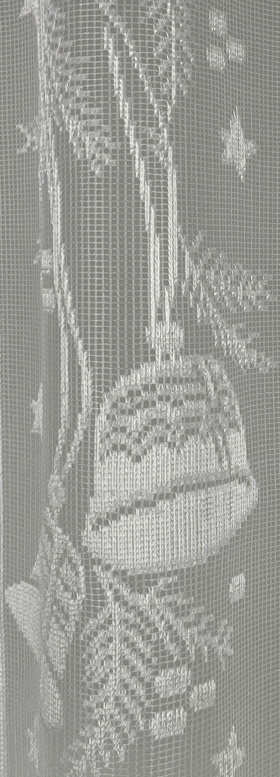 KURZGARDINE   140/50 cm   - Weiß, Textil (140/50cm)