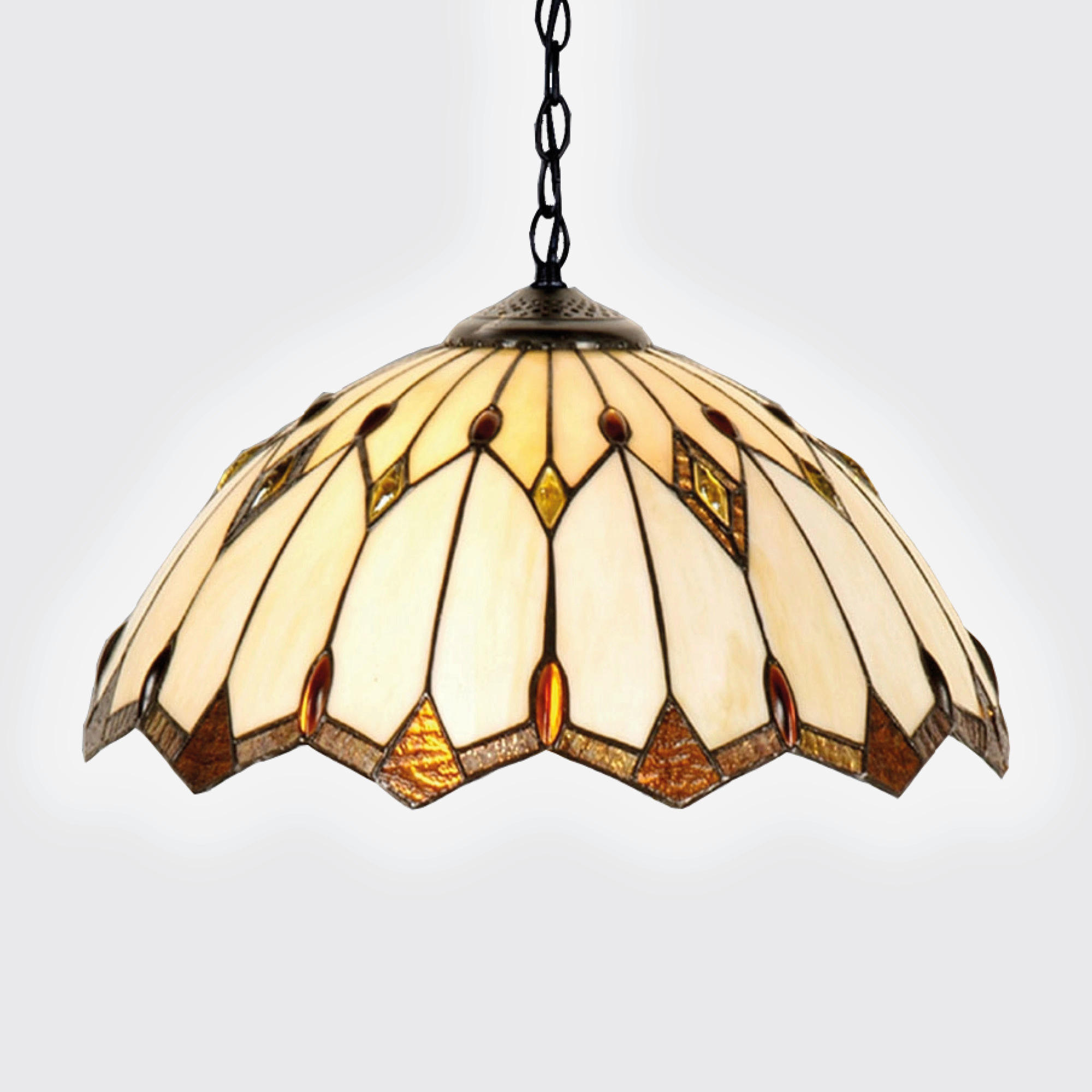 FÜGGŐLÁMPA 22/40/40 cm  - barna/többszínű, Basics, Üveg/fém (22/40/40cm)