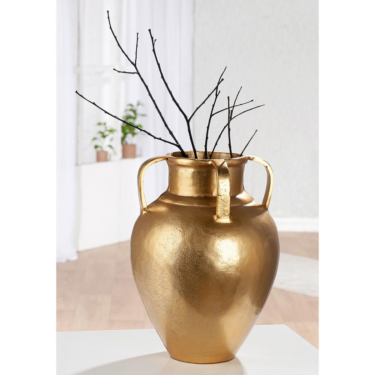 DEKOVASE  - Goldfarben, Basics, Metall (25/33cm)