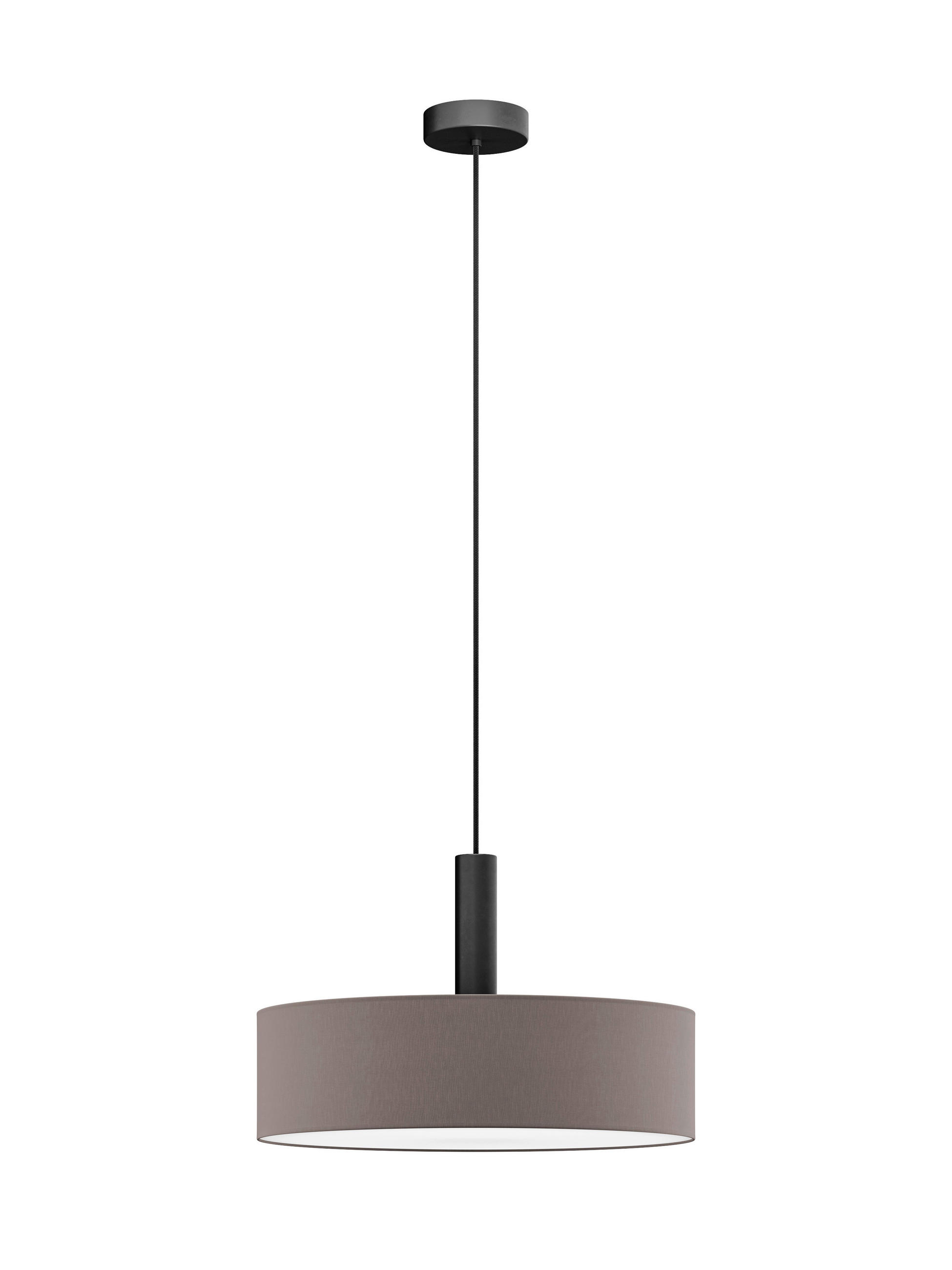 FÜGGŐLÁMPA 50/115 cm  - antracit, Basics, műanyag/textil (50/115cm)