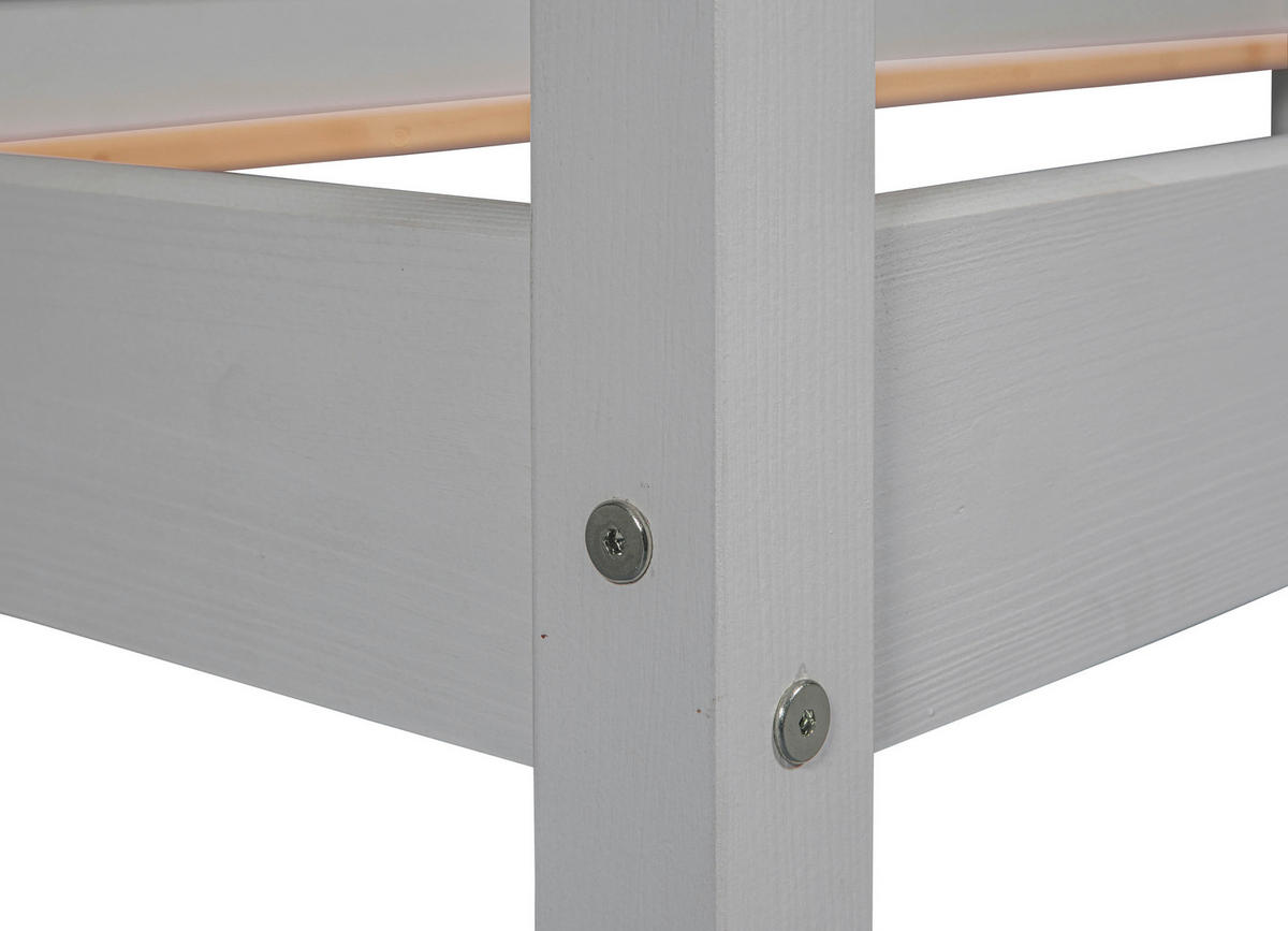 HAUSBETT 90/200 cm Hellgrau  - Hellgrau, Modern, Holz (90/200cm) - MID.YOU