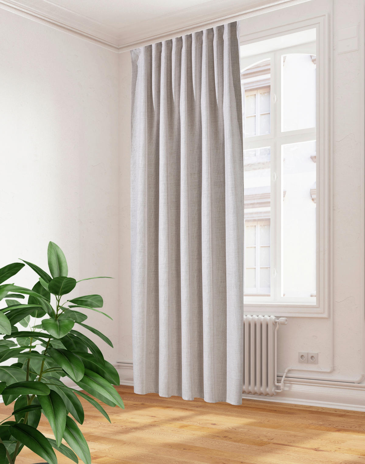 FERTIGVORHANG  blickdicht   140/300 cm  - Naturfarben, Basics, Textil (140/300cm)