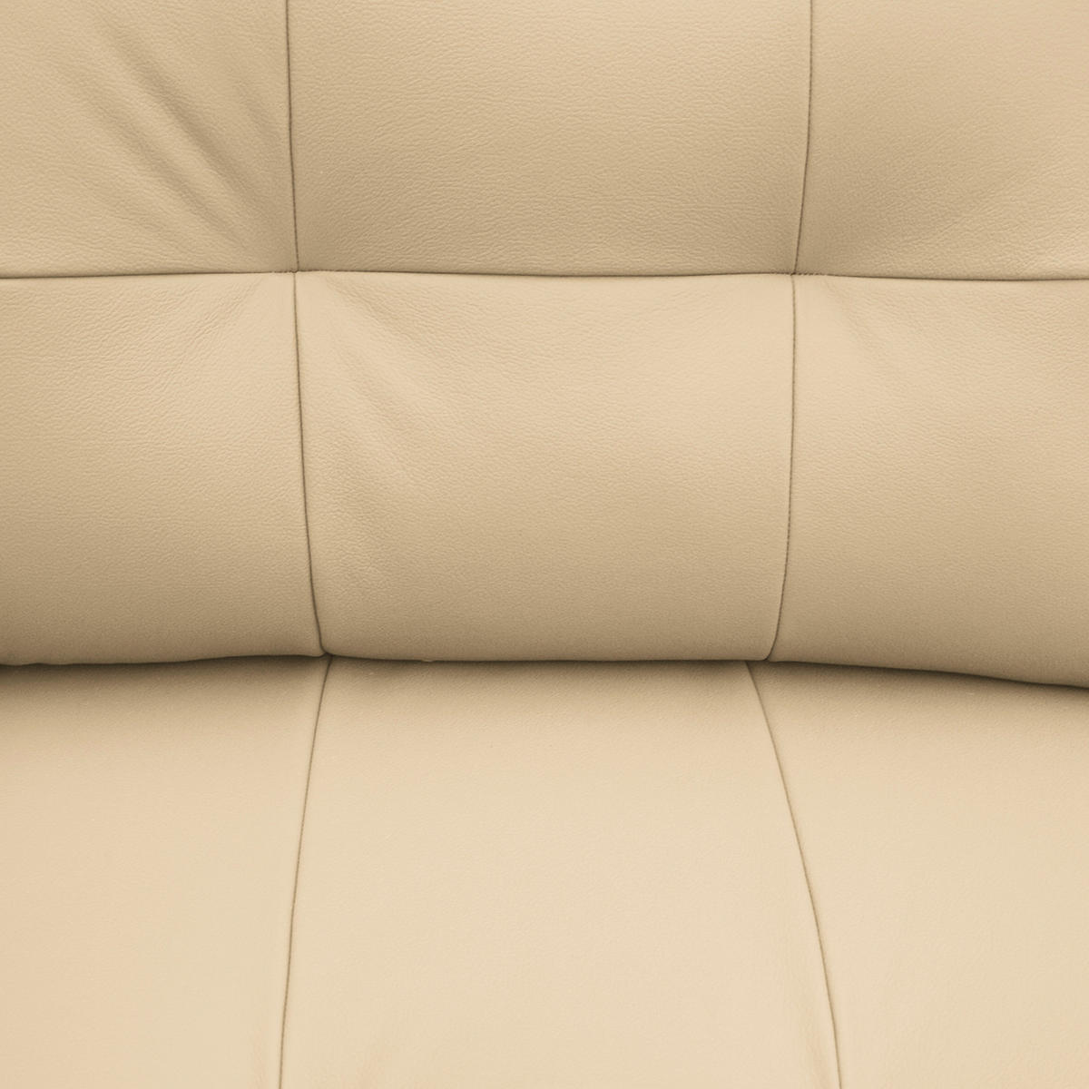 ECKSOFA Beige Echtleder Lederlook  - Beige/Buchefarben, Design, Leder/Holz (238/168cm) - Livetastic