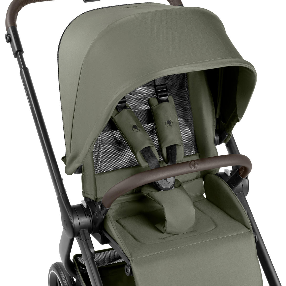 KOMBIKINDERWAGEN  City Life  Avocado  - Schwarz/Olivgrün, Basics, Textil/Metall (82,0/52,0/107,5cm) - ABC Design