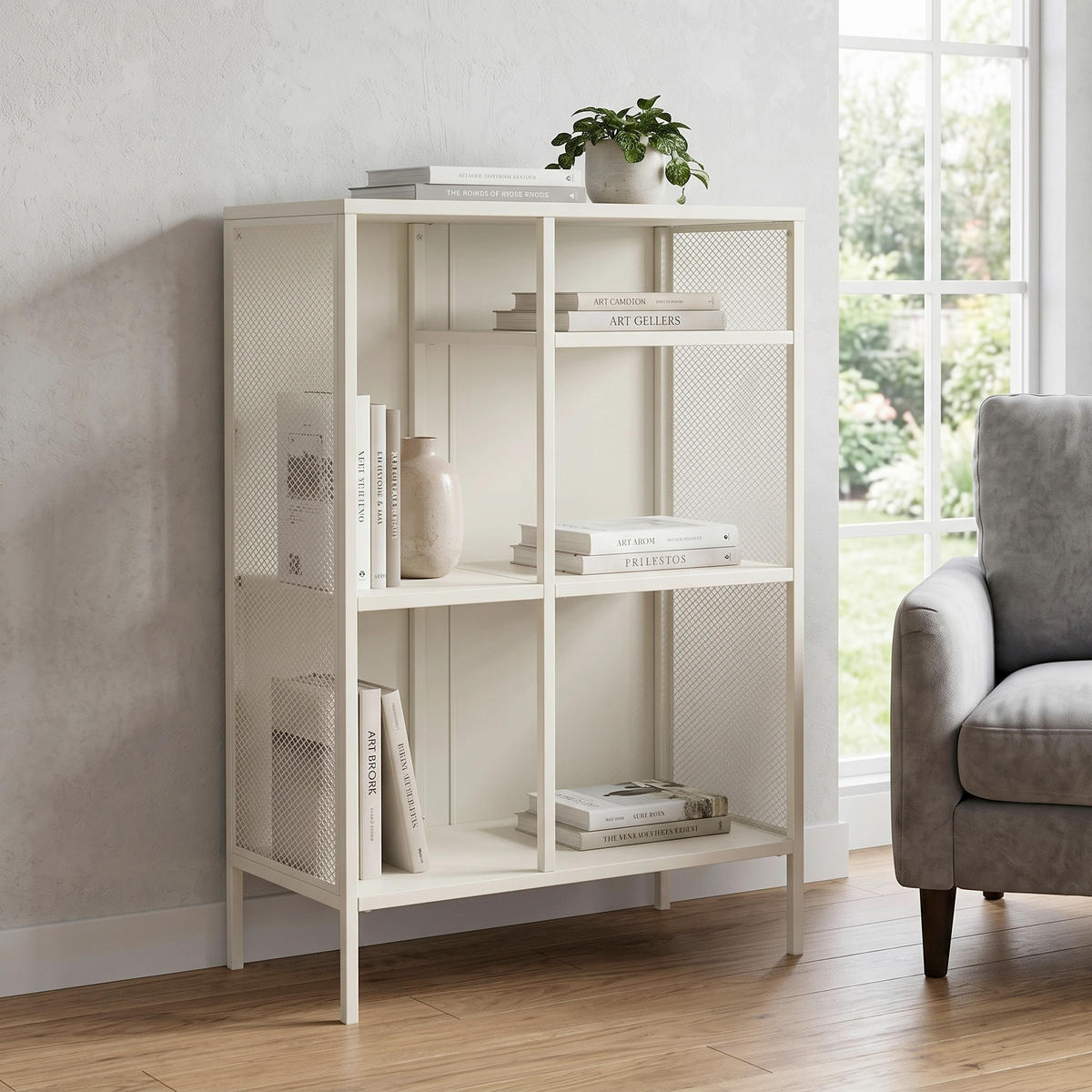 HYLLA i 80/110/40 cm vit  - vit, Design, metall (80/110/40cm) - Livetastic