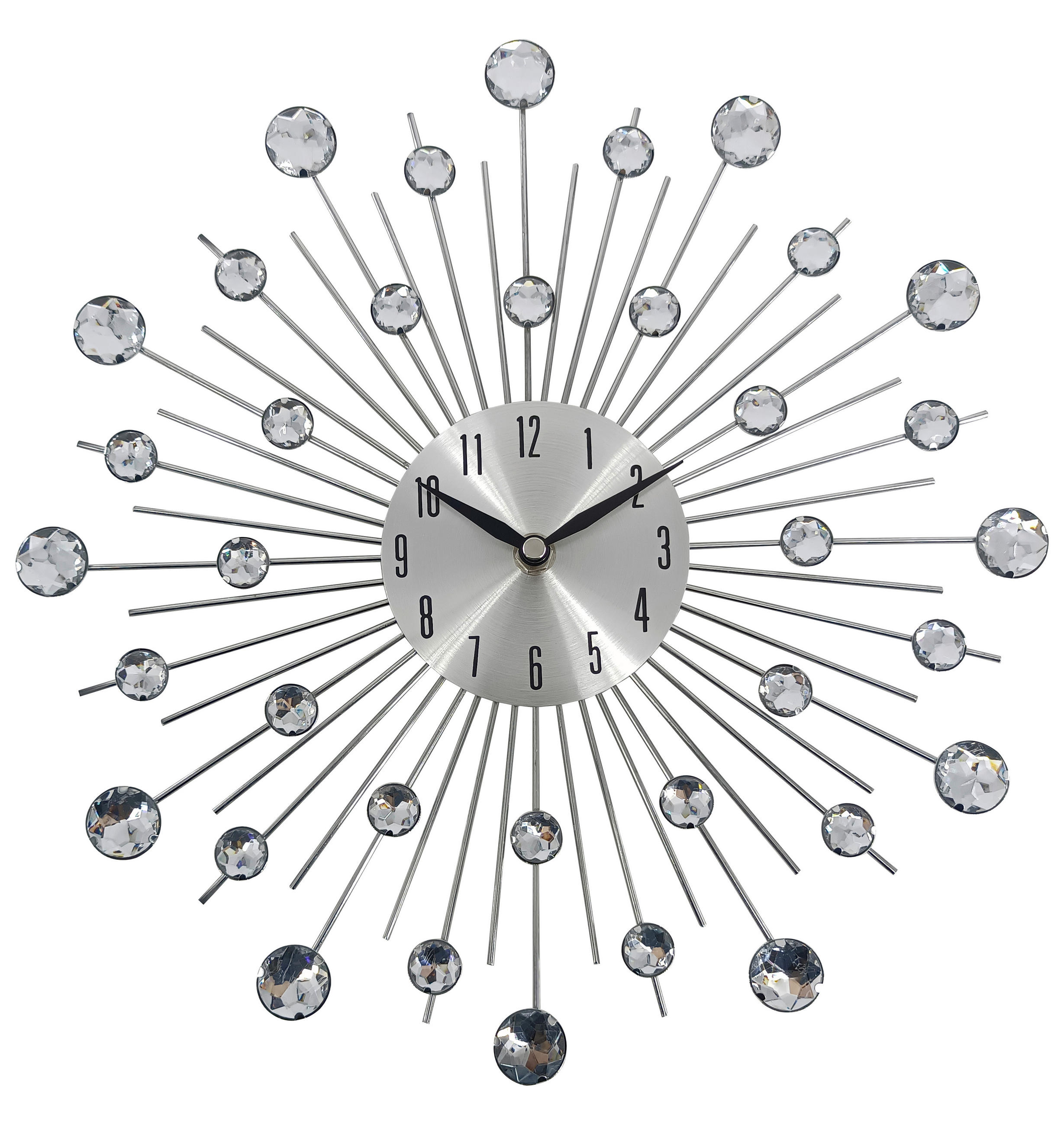 ZIDNI SAT  33 cm        - srebrna, Trendi, metal/plastika (33cm) - Ambia Home