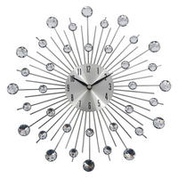 ZIDNI SAT  33 cm        - srebrne boje, Trend, metal/plastika (33cm) - Ambia Home