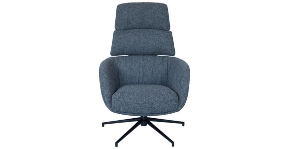 RELAXSESSELSET Webstoff Hocker, Kopfteilverstellung    - Schwarz/Grau, Design, Textil/Metall (73/110/87cm) - Dieter Knoll