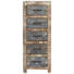 KOMMODE Altholz, Mangoholz massiv Dunkelblau, Dunkelbraun - Dunkelbraun/Dunkelblau, Trend, Holz (46/120/40cm) - LANDSCAPE