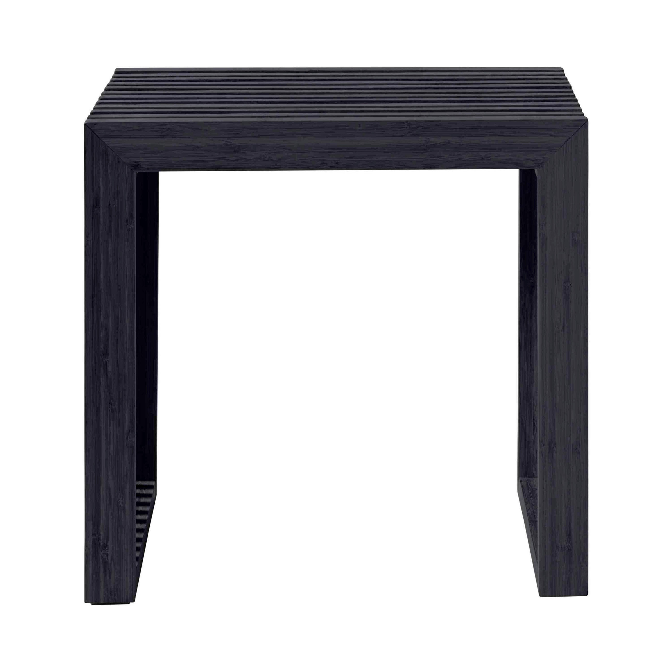 HOCKER Mahagoni Schwarz  - Schwarz, KONVENTIONELL, Holz (45/43/35cm) - MID.YOU
