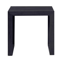 HOCKER Holz Schwarz  - Schwarz, Konventionell, Holz (45/43/35cm) - MID.YOU