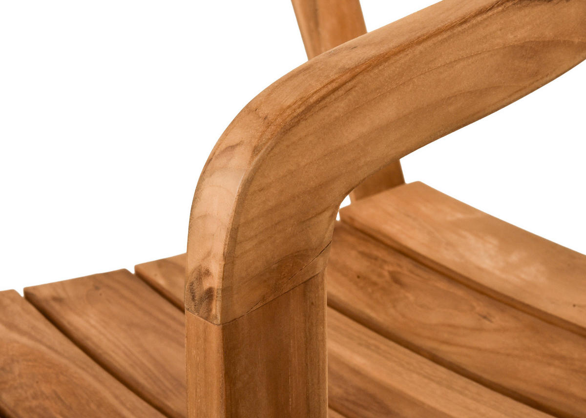GARTENSTUHL Teakholz Hellbraun, Teakfarben  - Hellbraun/Teakfarben, MODERN, Holz (54/74/54cm) - Gardenson