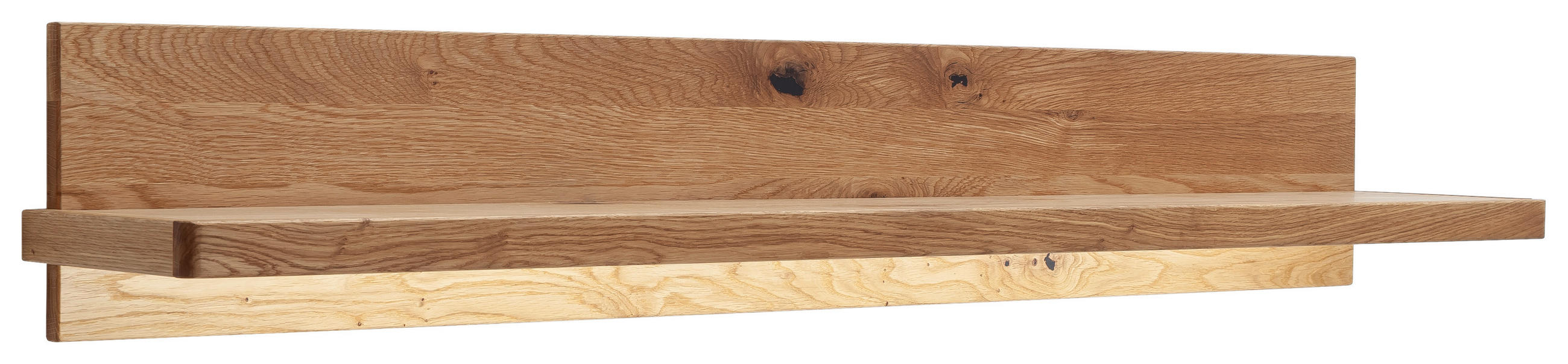 WANDBOARD Balkeneiche furniert, massiv Eichefarben  - Eichefarben, Natur, Holz/Holzwerkstoff (154/24/25cm) - Linea Natura