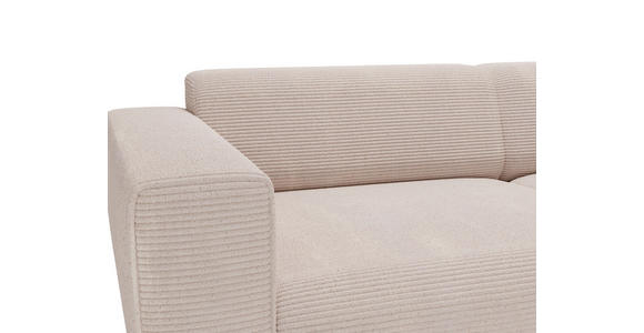 3-SITZER-SOFA  in Cord Creme  - Creme/Schwarz, KONVENTIONELL, Textil/Metall (237/75/104cm) - Carryhome