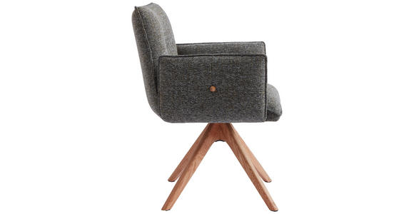 ARMLEHNSTUHL in Webstoff - Eichefarben/Grün, Design, Holz/Textil (63/63/82cm) - Novel