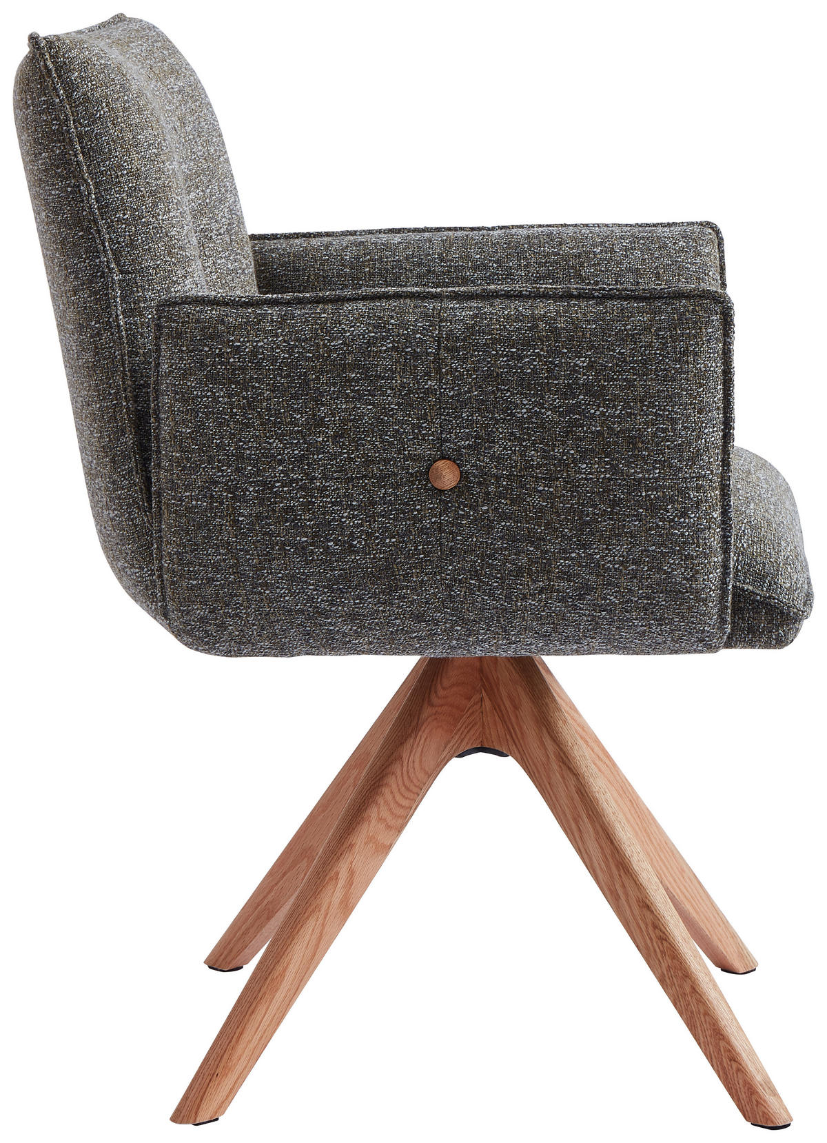ARMLEHNSTUHL  in Webstoff  - Eichefarben/Grün, Design, Holz/Textil (63/63/82cm) - Novel