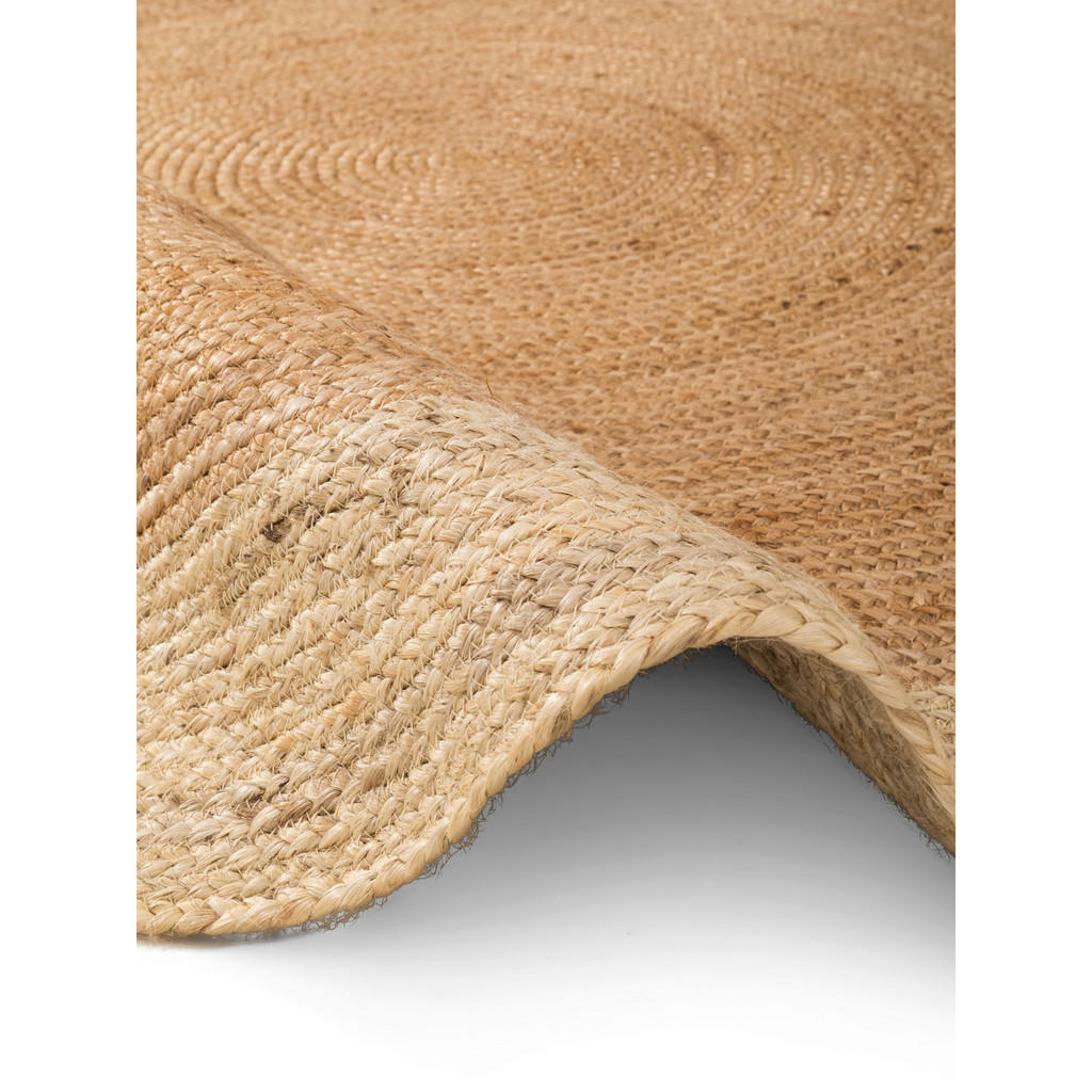 Thumbnail - Hanse Home Juteteppich Jutta, Gold, Creme, Textil, Uni, rund, Oeko-Tex® Standard 100, für Fußbodenheizung geeignet, beid...