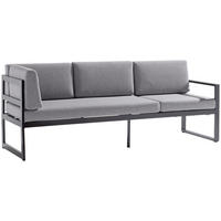 GARTENBANK 213/72/69 cm  Aluminium  - Hellgrau/Grau, Basics, Textil/Metall (213/72/69cm) - Sieger