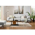 ECKSOFA in Chenille Weiß  311/167 cm  - Schwarz/Weiß, Design, Textil/Metall (311/167cm) - Xora