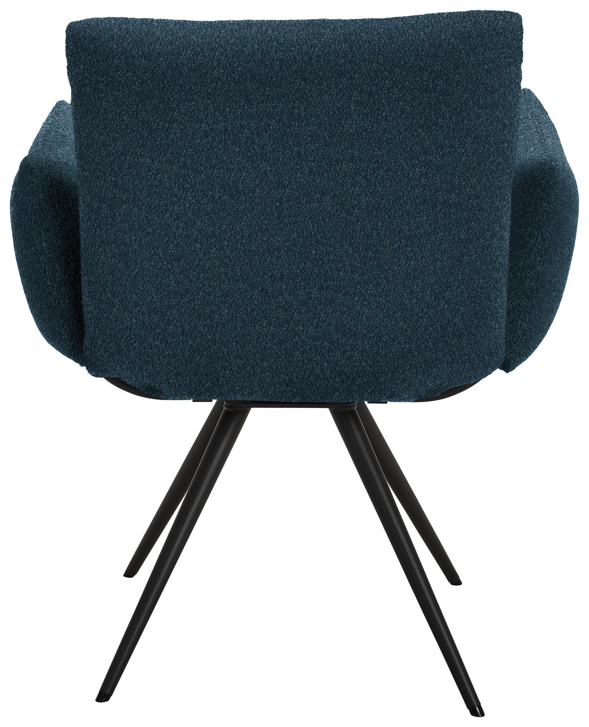 ARMLEHNSTUHL Stahl Struktur  - Blau/Anthrazit, Natur, Textil/Metall (72/90/65cm) - Venjakob